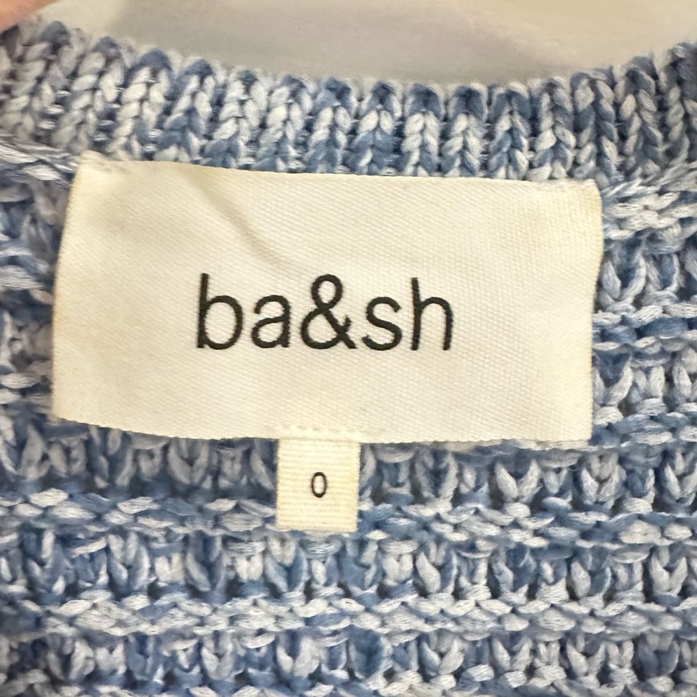 ba&sh Blue Textured Cardiga - Picture 3 of 4